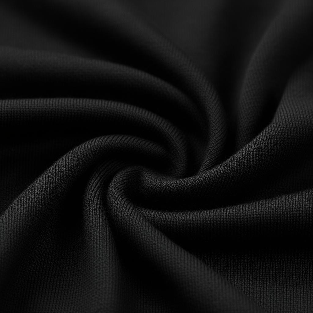 Close-up of premium black micromodal fabric